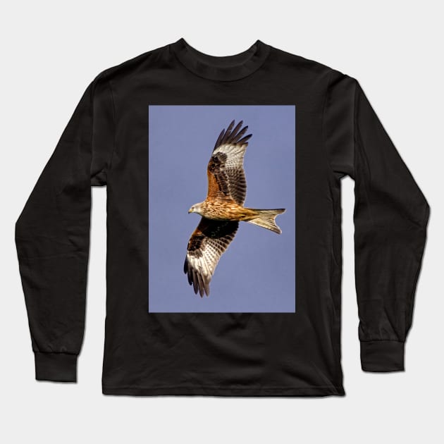 Soaring Red Kite Long Sleeve T-Shirt by MartynUK
